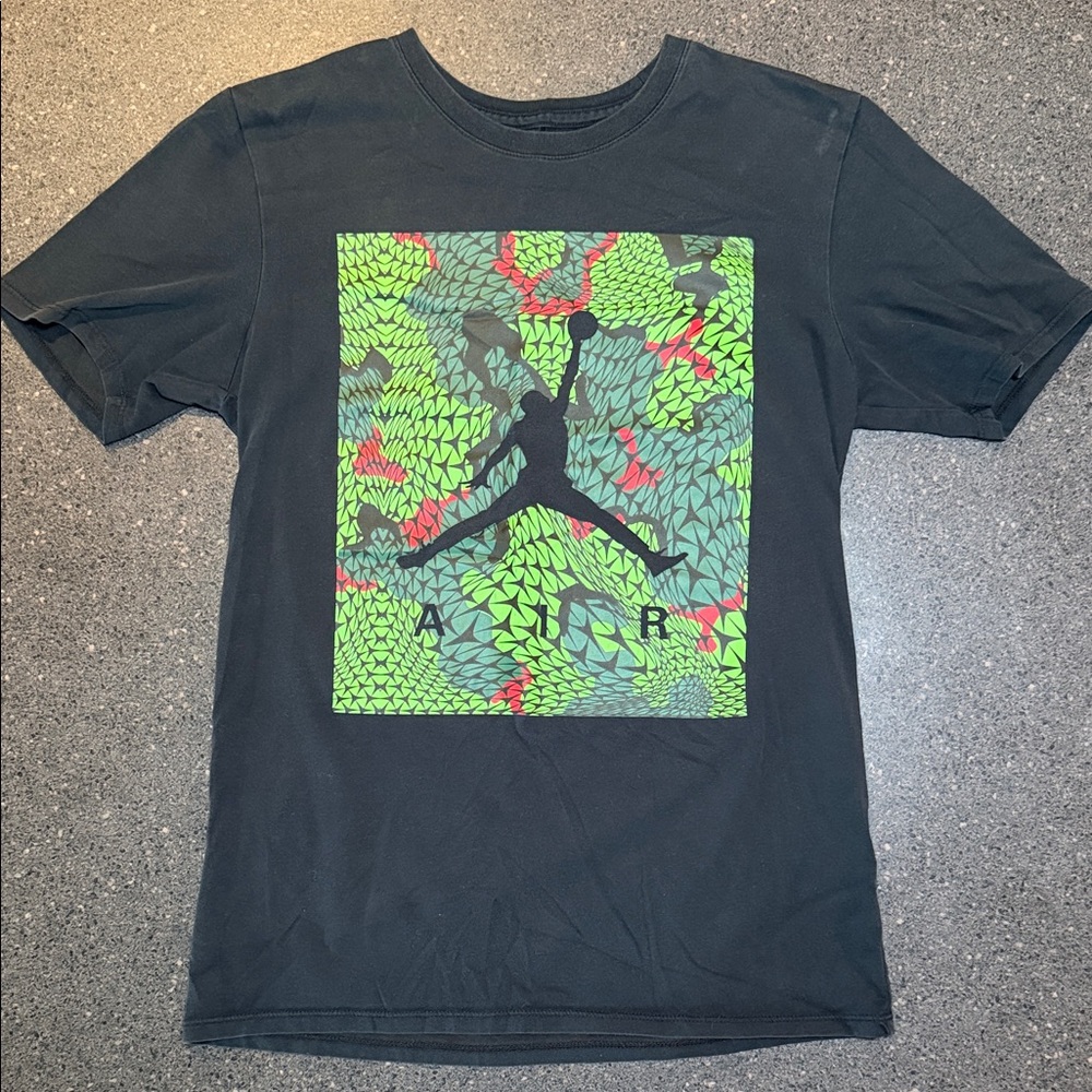 Nike Black Tee with Vibrant Graphic